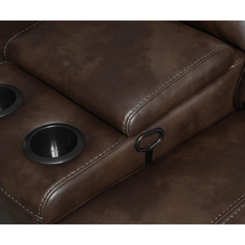 Coaster Furniture Brunson Reclining Leatherette 3 pc Sectional 600440 IMAGE 4