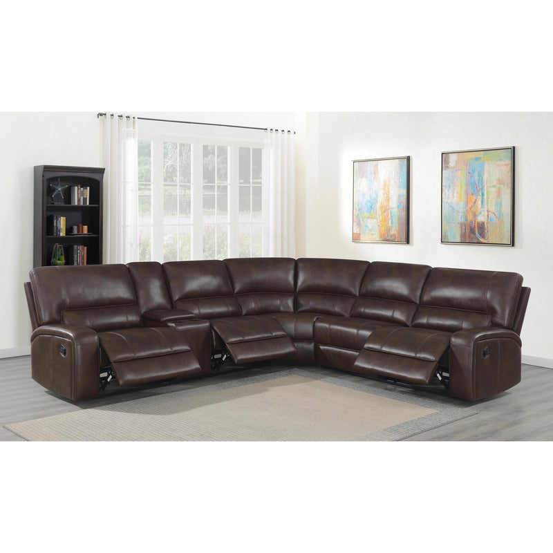Coaster Furniture Brunson Reclining Leatherette 3 pc Sectional 600440 IMAGE 8
