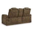 Signature Design by Ashley Wolfridge 6070318 Power Reclining Loveseat with Console and Adjustable Headrest IMAGE 5