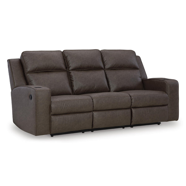 Signature Design by Ashley Lavenhorne 6330689 Reclining Sofa with Drop Down Table IMAGE 1