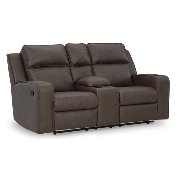 Signature Design by Ashley Lavenhorne 6330694 Double Reclining Loveseat with Console IMAGE 1