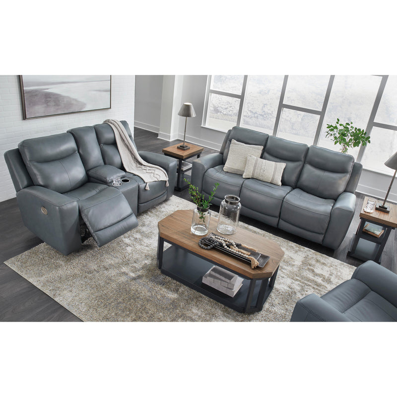 Signature Design by Ashley Mindanao U5950418 Power Reclining Loveseat with Console and Adjustable Headrest IMAGE 12