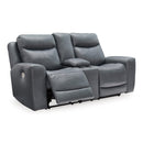 Signature Design by Ashley Mindanao U5950418 Power Reclining Loveseat with Console and Adjustable Headrest IMAGE 2