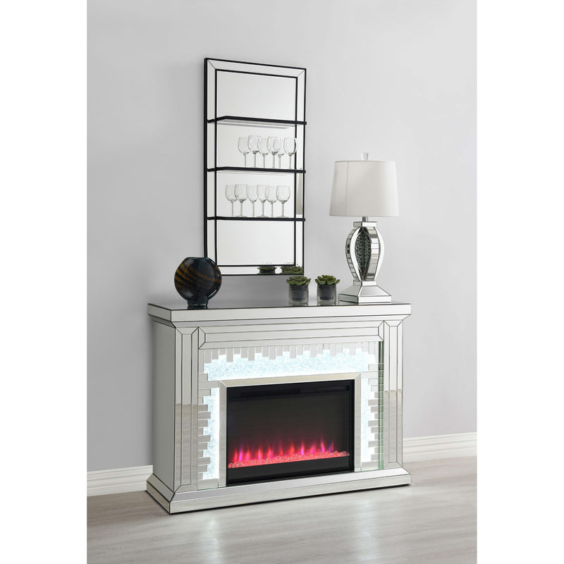 Coaster Furniture Gilmore 991048 Mirrored Freestanding Electric Fireplace - Silver IMAGE 16