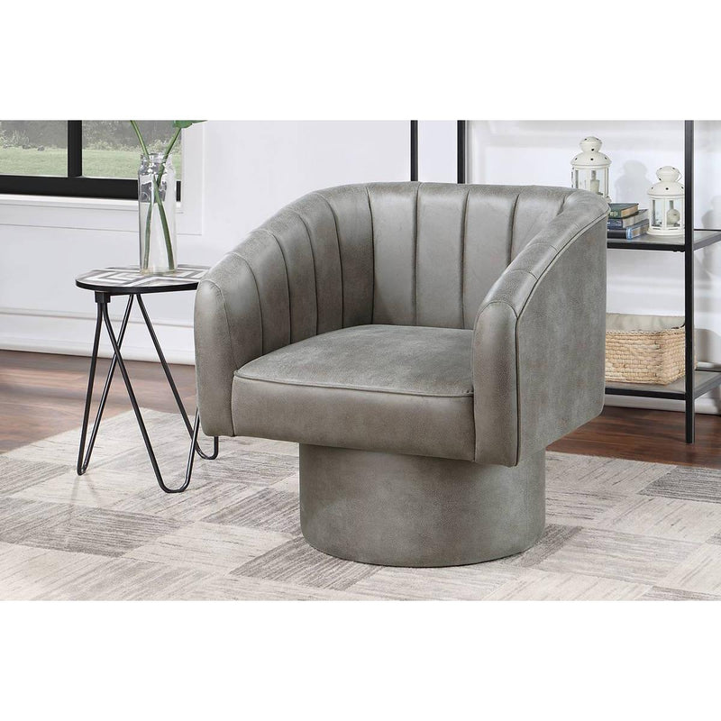Poundex Swivel Accent Chair F1910 IMAGE 1