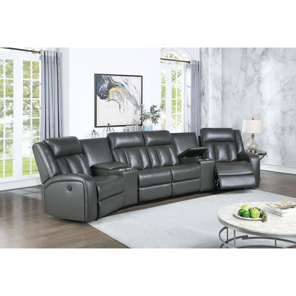 Poundex Power Reclining Sectional F86629 IMAGE 1