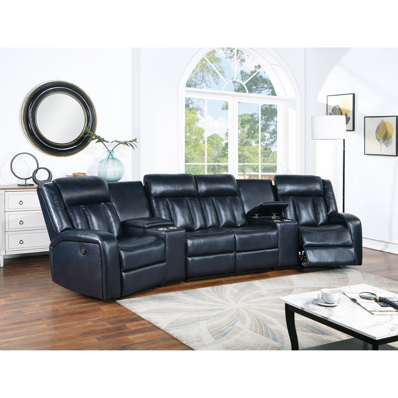 Poundex Power Reclining Sectional F86628 IMAGE 1