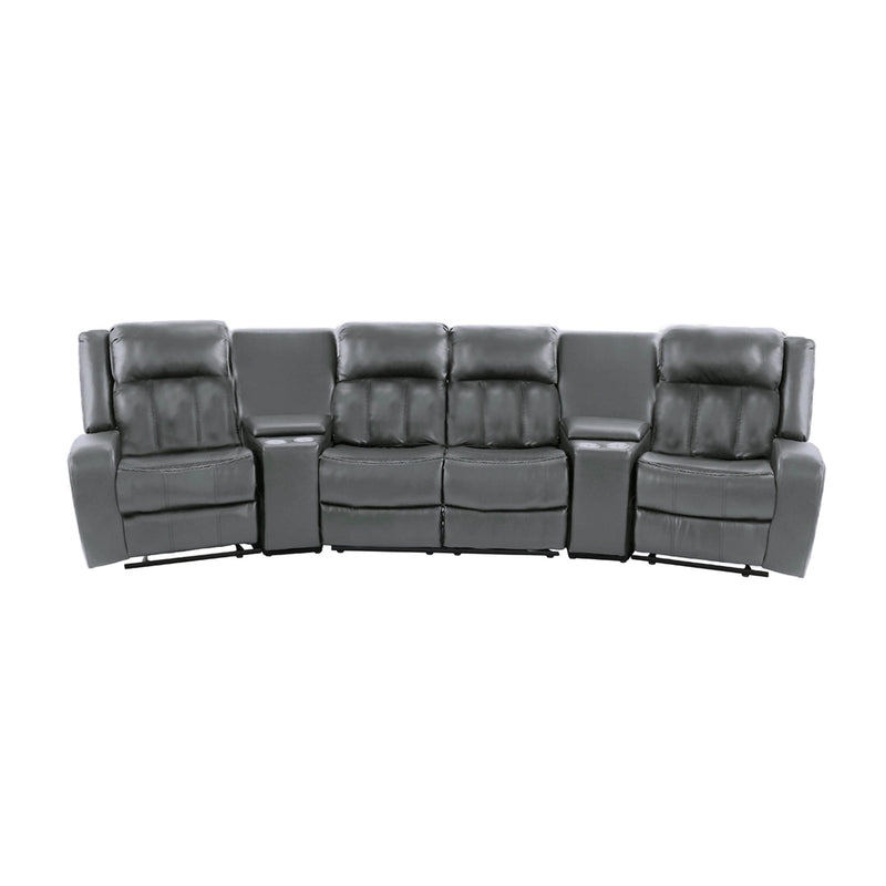 Poundex F8790 Manual Reclining Sectional IMAGE 2
