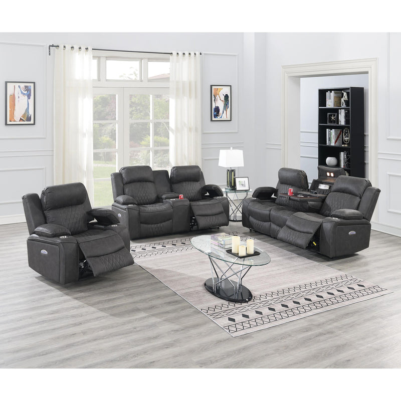 Poundex F86406 Power Reclining Sofa IMAGE 2