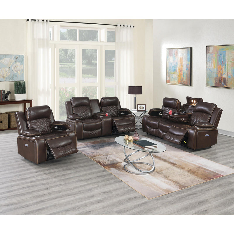 Poundex F86403 Power Reclining Sofa IMAGE 2