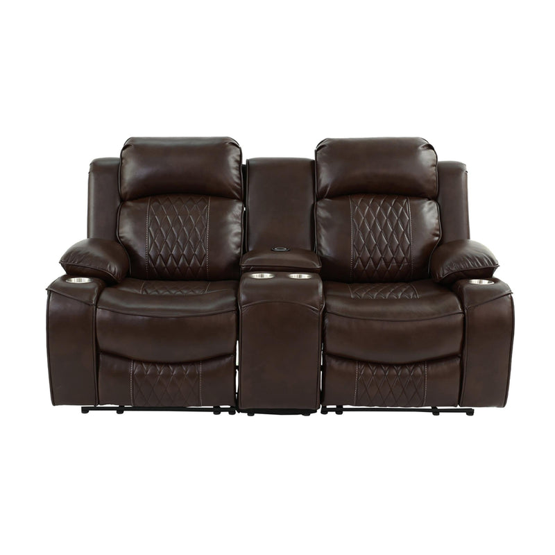 Poundex F86402 Power Reclining Loveseat IMAGE 3