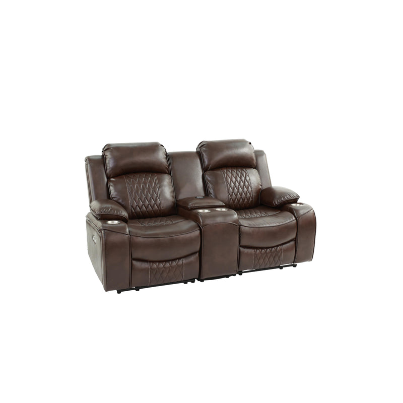 Poundex F86402 Power Reclining Loveseat IMAGE 4