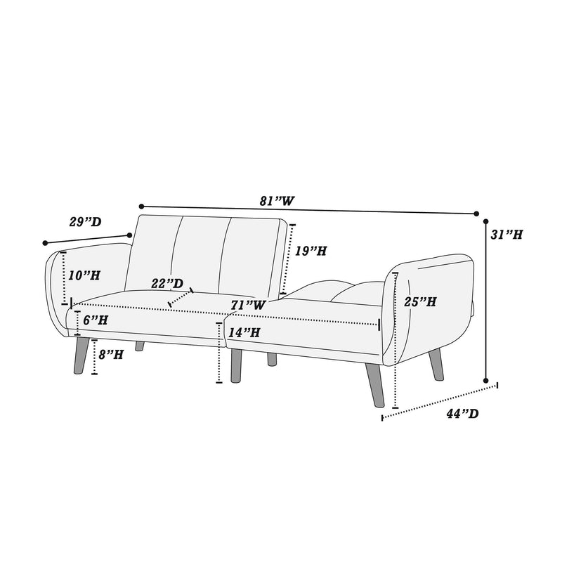 Poundex F8511 Adjustable Sofa IMAGE 10