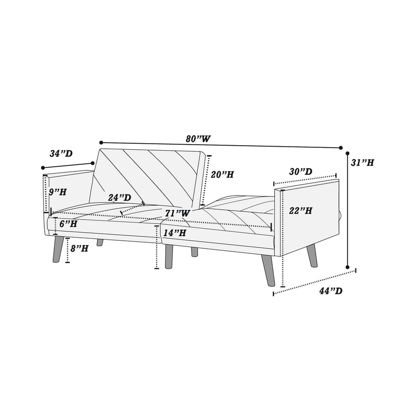 Poundex F8505 Adjustable Sofa IMAGE 8