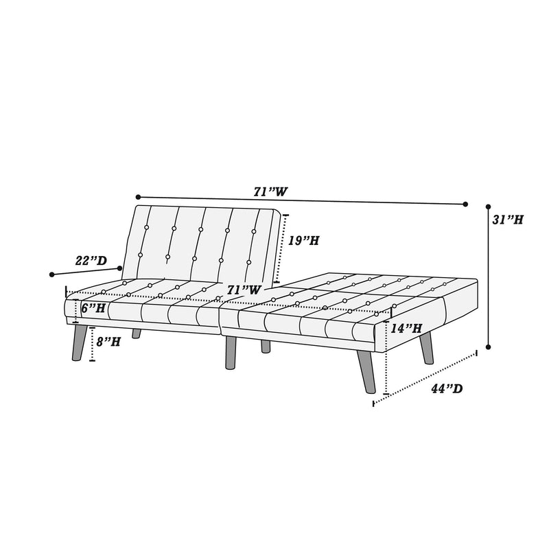 Poundex F8502 Adjustable Sofa IMAGE 5
