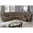 Poundex Power Reclining Sectional F86623 IMAGE 1