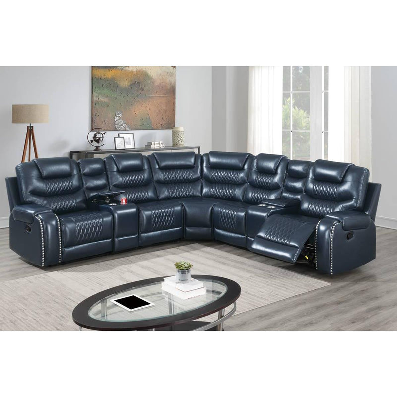 Poundex Power Reclining Sectional F86622 IMAGE 1