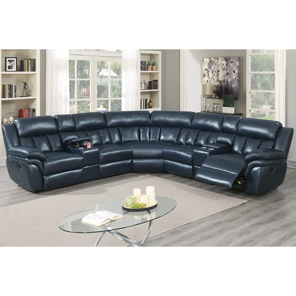 Poundex Power Reclining Sectional F86620 IMAGE 1