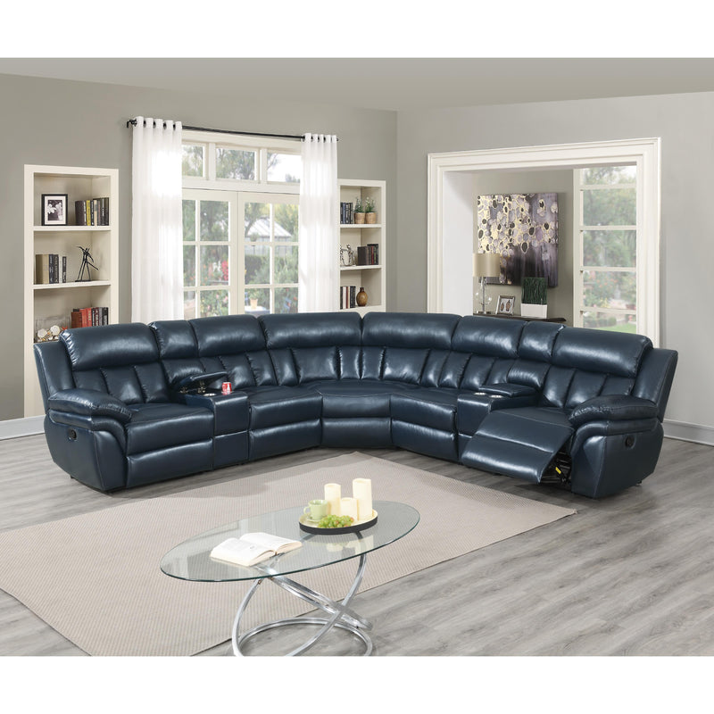 Poundex Reclining Sectional F8700 IMAGE 1