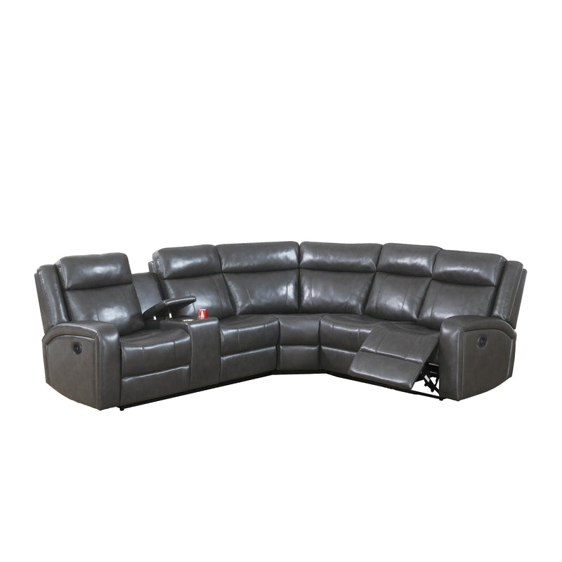 Poundex F86627 Power Reclining Sectional IMAGE 2
