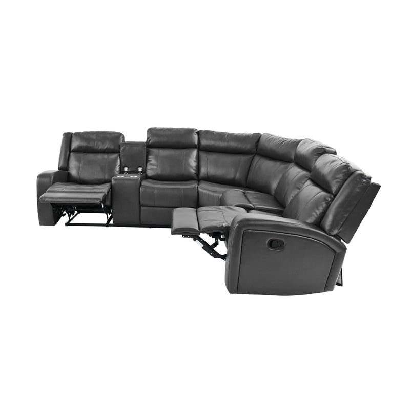 Poundex F8770 Manual Reclining Sectional IMAGE 2