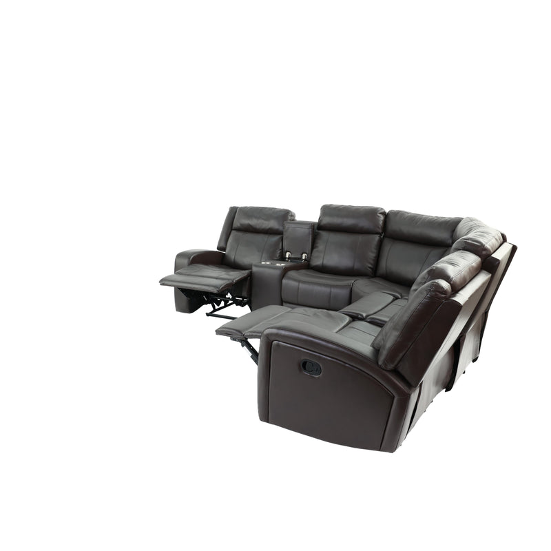 Poundex F8760 Manual Reclining Sectional IMAGE 3