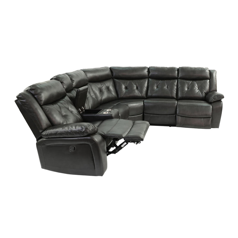 Poundex F8750 Manual Reclining Sectional IMAGE 2