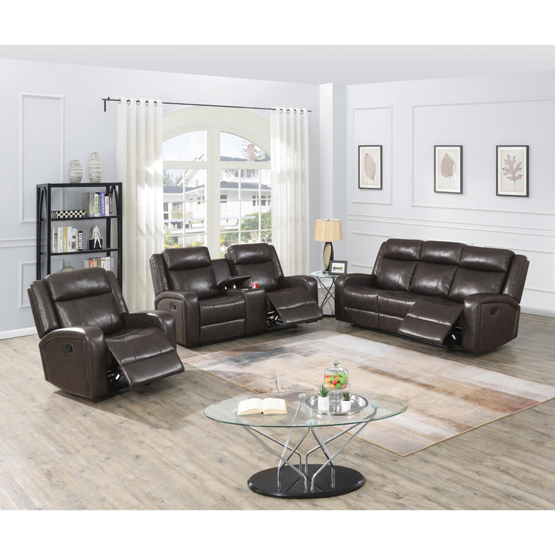Poundex F8762 Manual Reclining Loveseat IMAGE 2