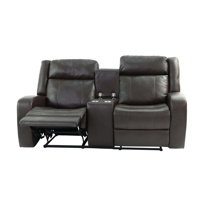 Poundex F8762 Manual Reclining Loveseat IMAGE 3