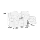 Poundex F8762 Manual Reclining Loveseat IMAGE 8