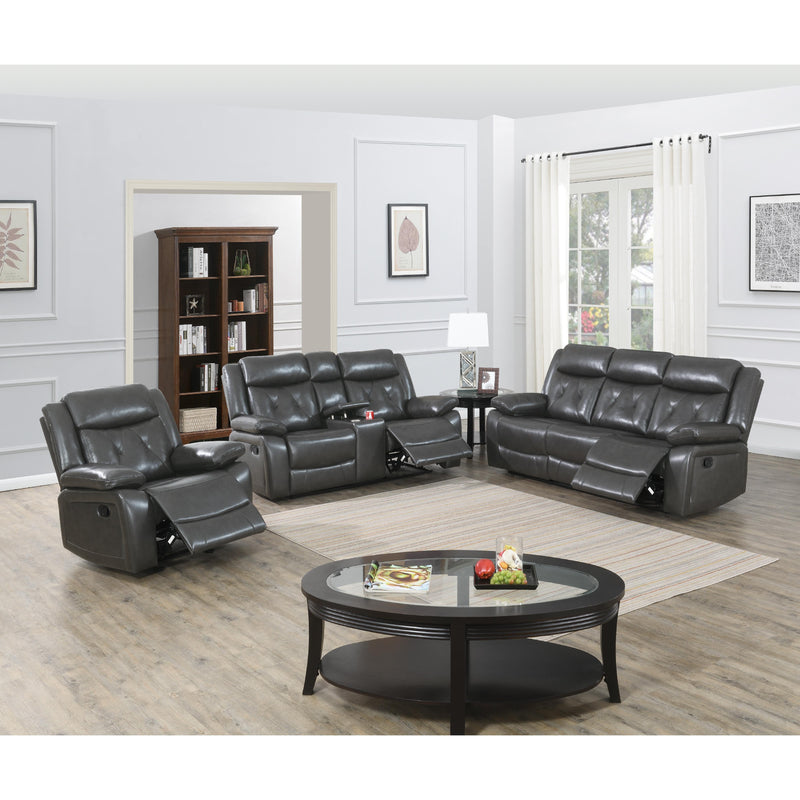 Poundex F8758 Manual Reclining Loveseat IMAGE 2