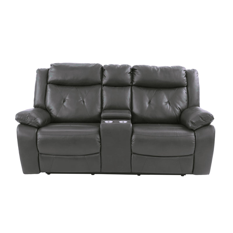 Poundex F8758 Manual Reclining Loveseat IMAGE 3