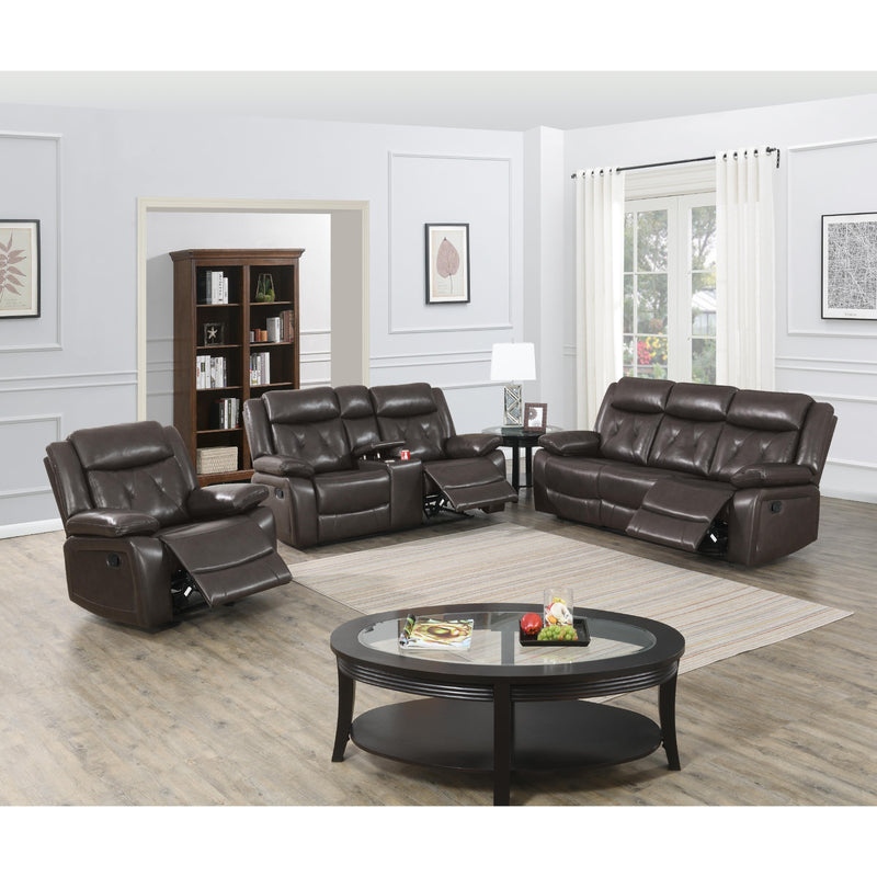 Poundex F8755 Manual Reclining Loveseat IMAGE 2