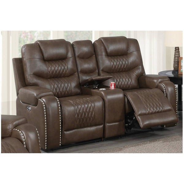 Poundex Power Reclining Loveseat F86348 IMAGE 1