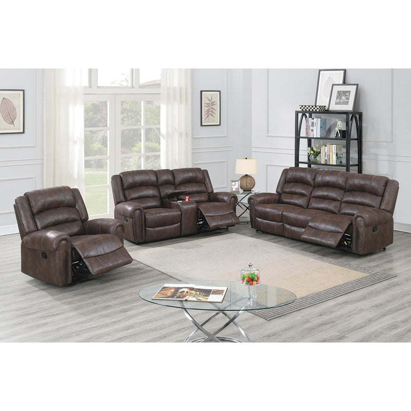 Poundex F86355 Power Reclining Loveseat IMAGE 2