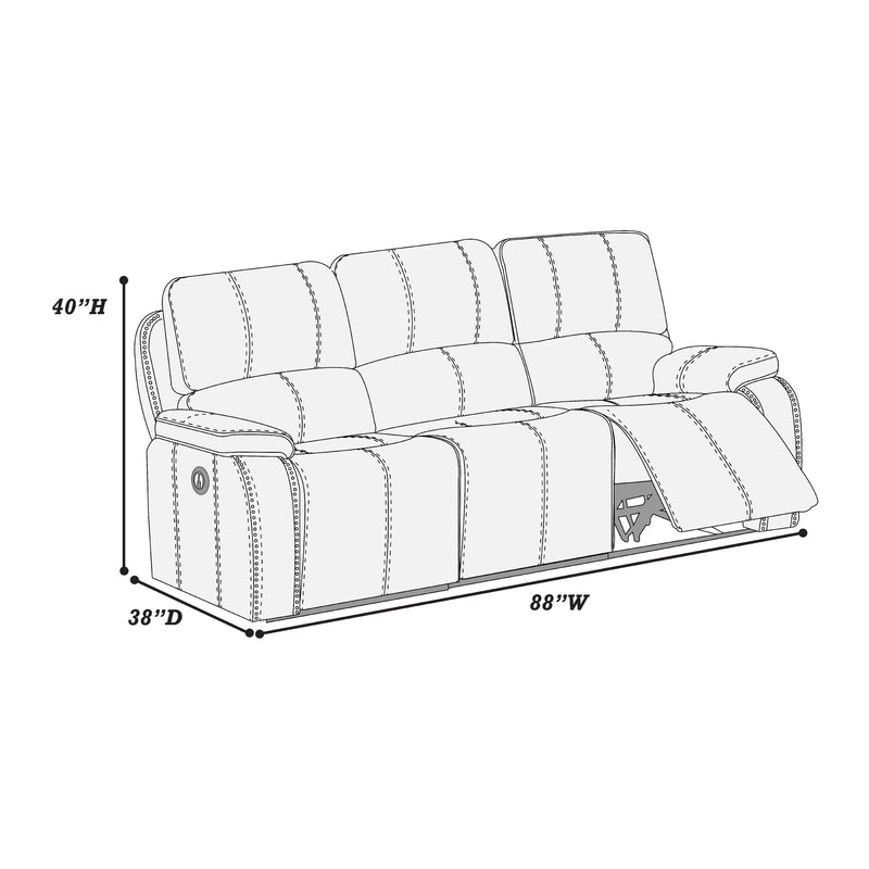 Poundex F86363 Power Reclining Sofa IMAGE 6