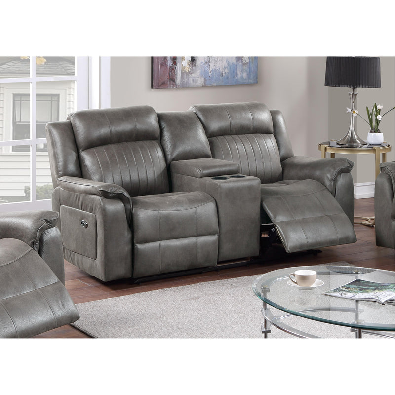 Poundex Power Reclining Loveseat F86375 IMAGE 1