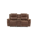 Poundex F8742 Manual Reclining Loveseat IMAGE 3
