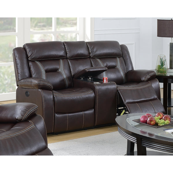 Poundex Power Reclining Loveseat F86295 IMAGE 1