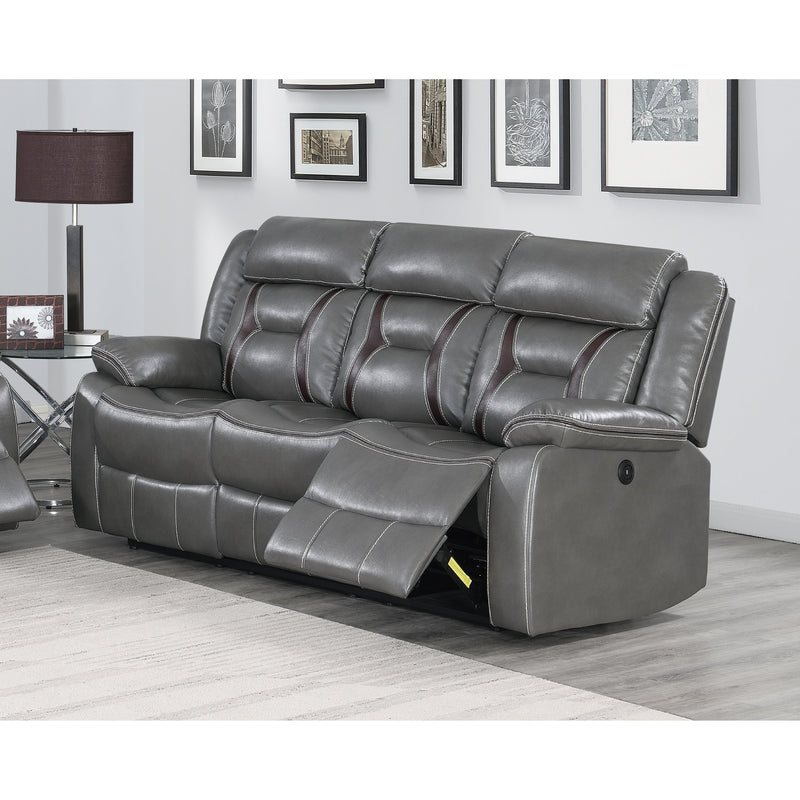 Poundex Power Reclining Sofa F86299 IMAGE 1