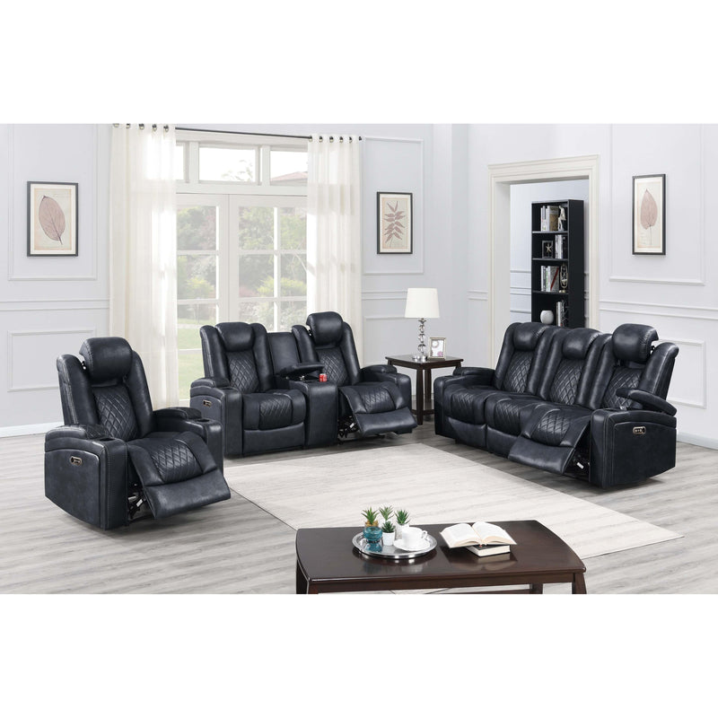 Poundex F86328 Power Reclining Loveseat IMAGE 2