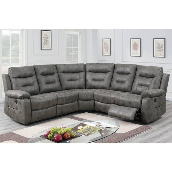 Poundex Power Reclining Sectional F86607 IMAGE 1