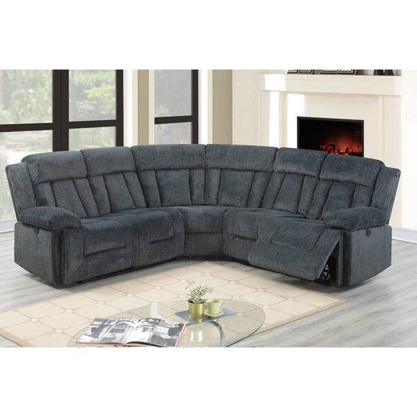 Poundex Power Reclining Sectional F86605 IMAGE 1