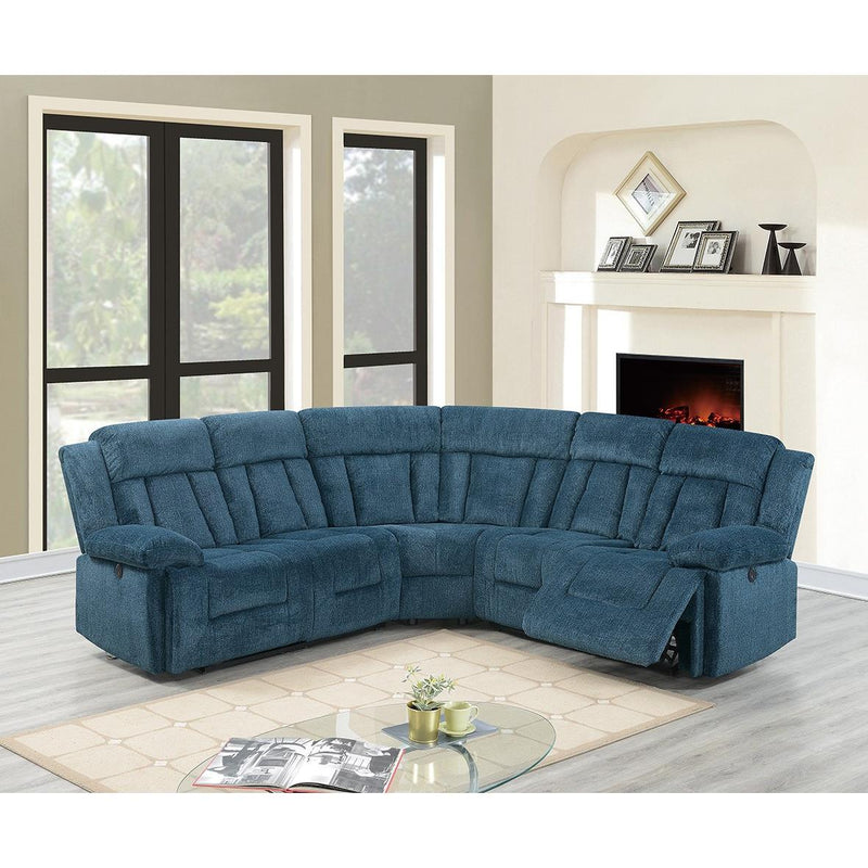 Poundex Power Reclining Sectional F86604 IMAGE 1