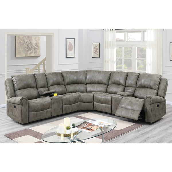 Poundex Power Reclining Sectional F86609 IMAGE 1