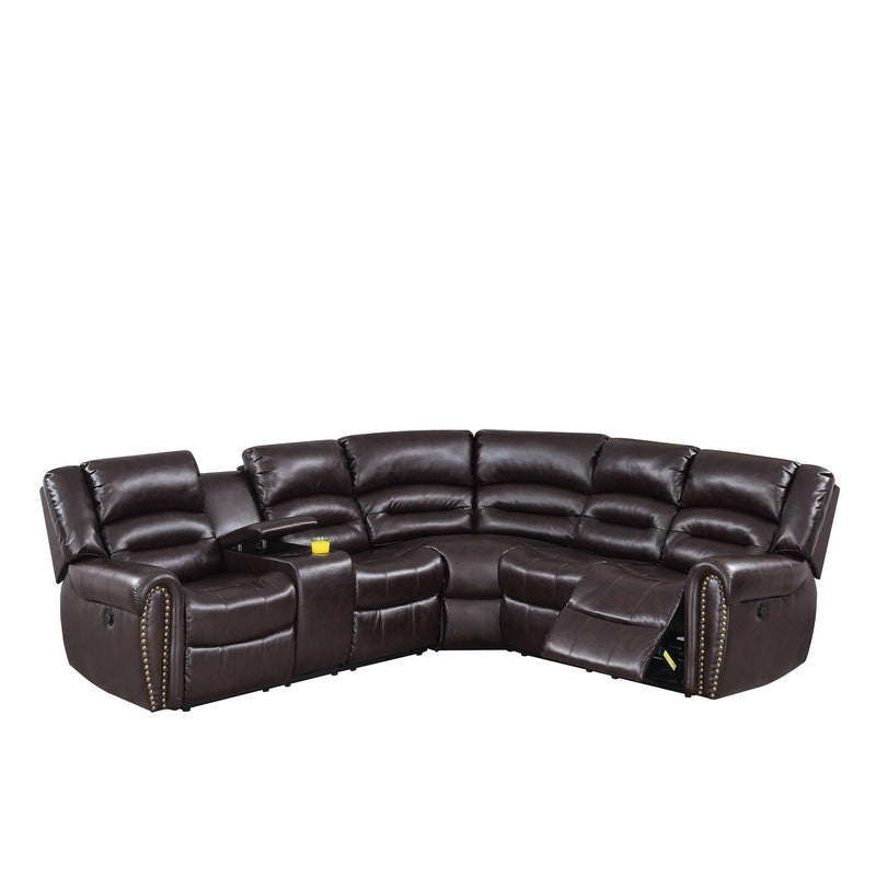Poundex F86613 Power Reclining Sectional IMAGE 2