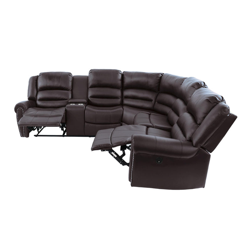 Poundex F86613 Power Reclining Sectional IMAGE 3