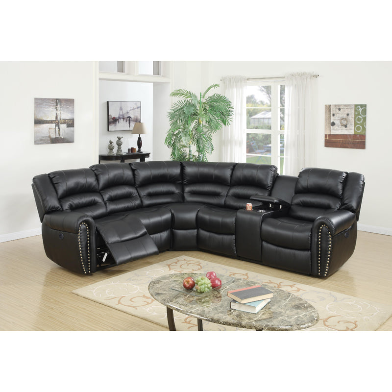 Poundex Power Reclining Sectional F86612 IMAGE 1