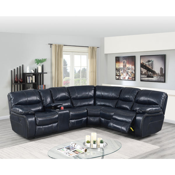 Poundex Power Reclining Sectional F86614 IMAGE 1