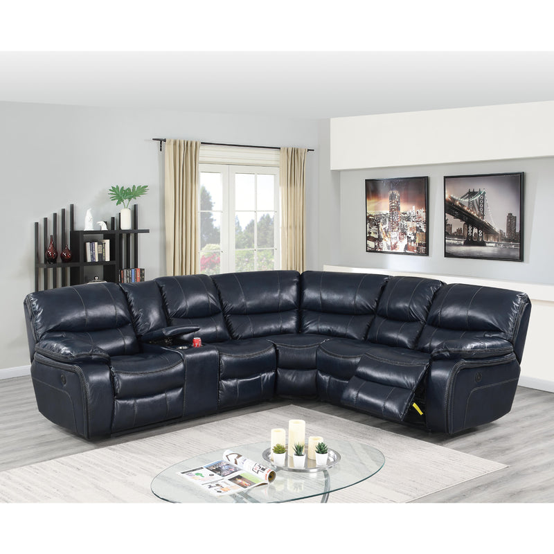 Poundex Power Reclining Sectional F86614 IMAGE 1